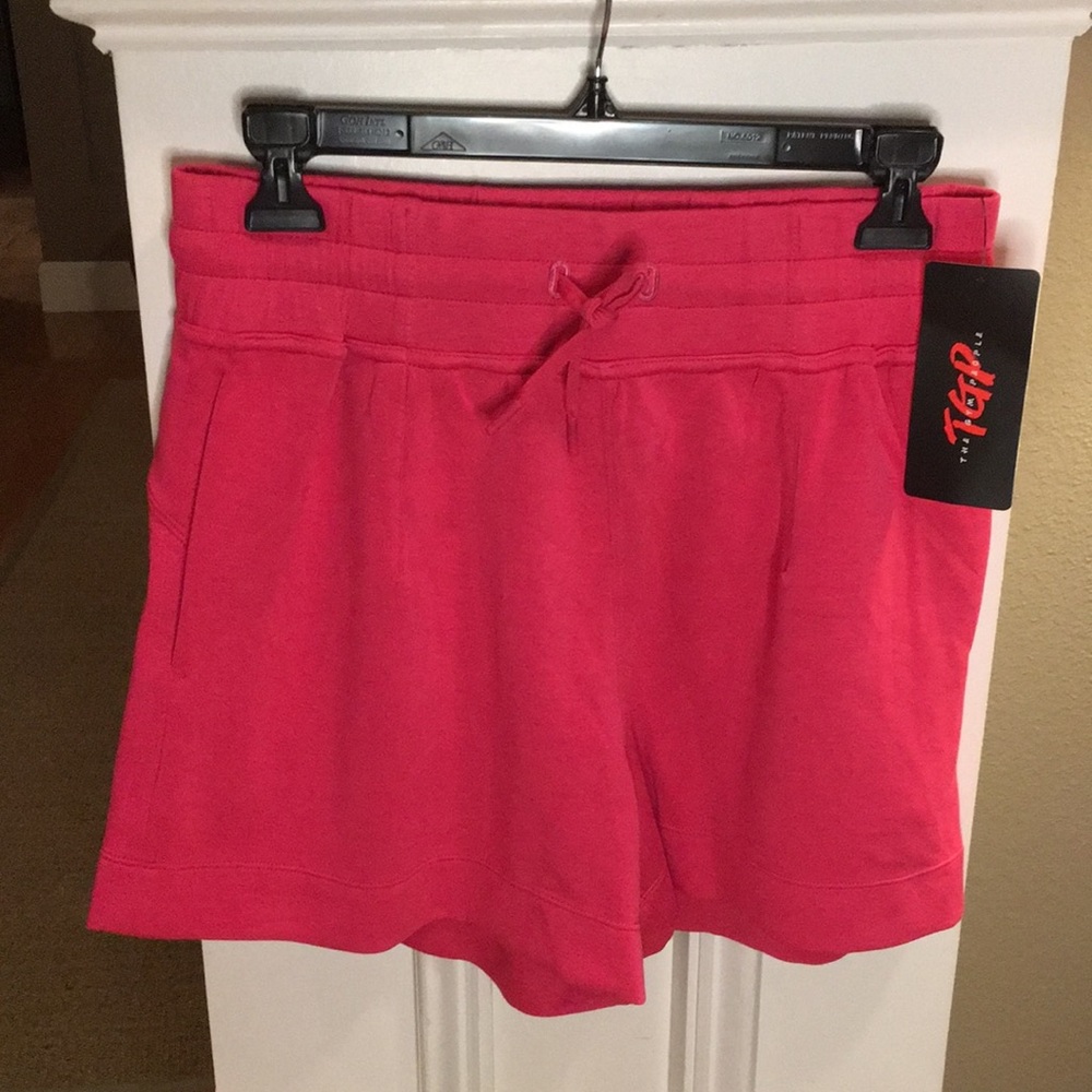 The Gym People Pink Drawstring Sweat Shorts